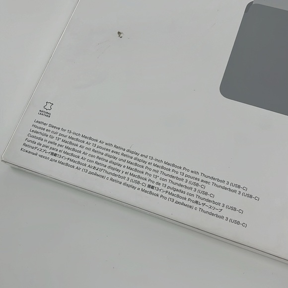 MACBOOK AIR/MACBOOK PRO (13-inch) Leather Sleeve Midnight Blue EUC - Picture 14 of 16